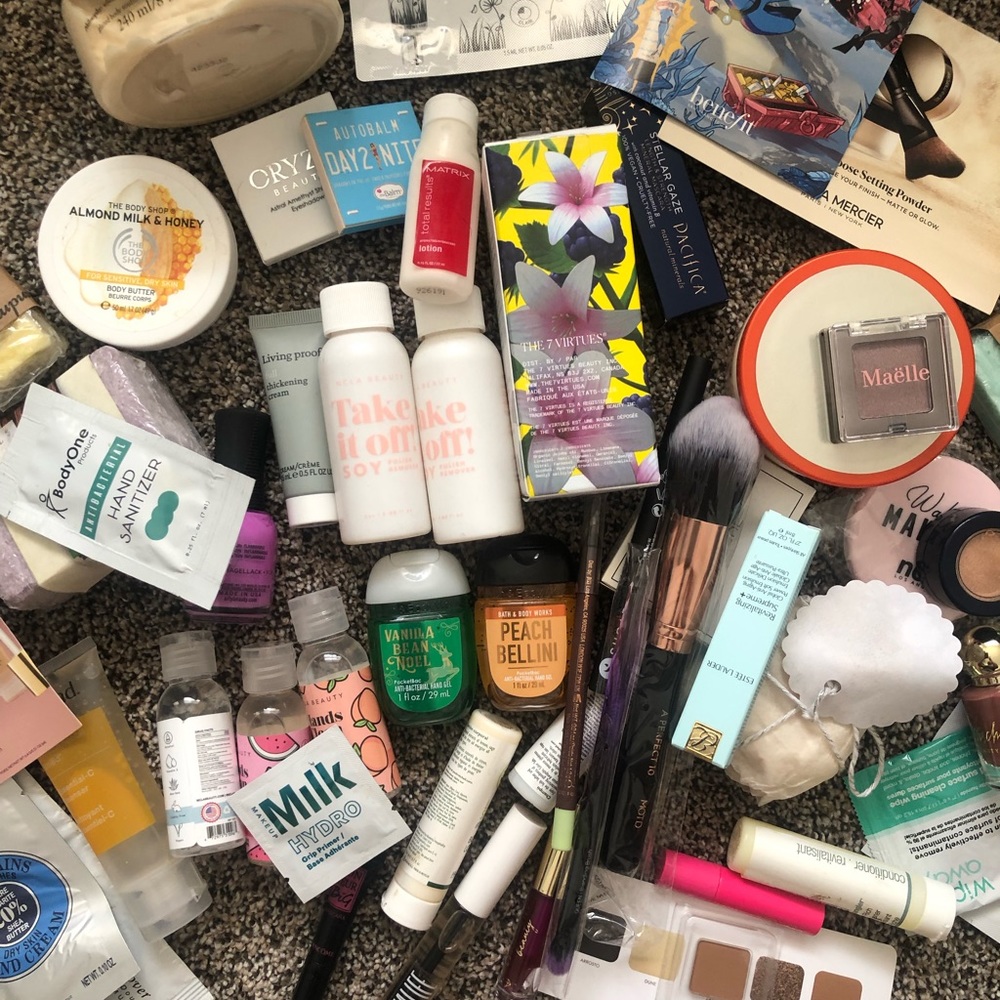 SEPHORA BIRCHBOX IPSY SAMPLES WITH MAKEUP BAGS